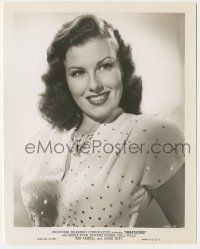 8r822 SHEILA RYAN 8.25x10.25 still '47 smiling portrait in cool blouse from Heartaches!