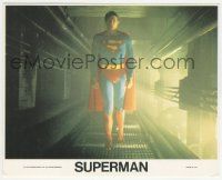 8r029 SUPERMAN 8x10 mini LC '78 great c/u of Christopher Reeve in costume approaching camera!