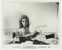 8r903 THIS MAN MUST DIE 8.25x10 still '70 Claude Chabrol directed, Caroline Cellier reading book!