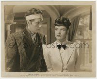8r919 TIME OUT OF MIND 8.25x10 still '47 bandaged Robert Hutton stares at Ella Raines in tuxedo!