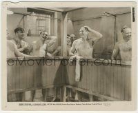 8r938 UNDER PRESSURE 8x10 still '35 Victor McLaglen happily showering with his subway coworkers!