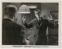 8r961 WALKING DEAD 8x10.25 still '36 great image of Boris Karloff at gunpoint with hands upraised!