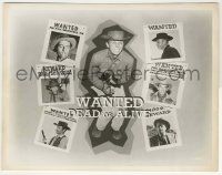 8r963 WANTED DEAD OR ALIVE TV 8x10.25 still '50s bounty hunter Steve McQueen by six wanted posters!