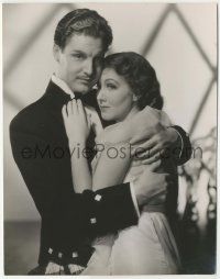 8r380 GHOST GOES WEST English 7.25x10 still '35 Robert Donat protecting worried Jean Parker!