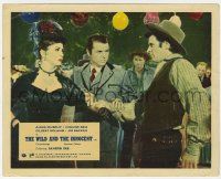 8r034 WILD & THE INNOCENT color English FOH LC '59 Audie Murphy between Joanne Dru & Peter Breck!