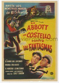 8s079 ABBOTT & COSTELLO MEET FRANKENSTEIN Spanish herald '50 Wolfman & Dracula after Bud & Lou!