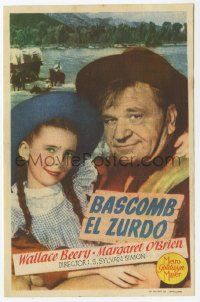 8s118 BAD BASCOMB Spanish herald '48 great portrait of Wallace Beery w/young Margaret O'Brien!