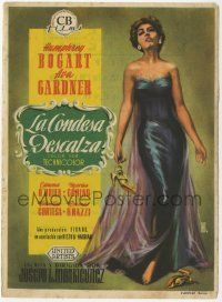 8s121 BAREFOOT CONTESSA Spanish herald '56 wonderful full-length artwork of sexy Ava Gardner!