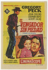 8s150 BRAVADOS Spanish herald '60 cowboy Gregory Peck full-length & carrying young girl!