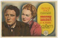 8s246 EDISON THE MAN Spanish herald R40s different image of Spencer Tracy & pretty Rita Johnson!