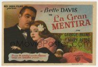 8s310 GREAT LIE Spanish herald '47 different romantic close up of Bette Davis & George Brent!