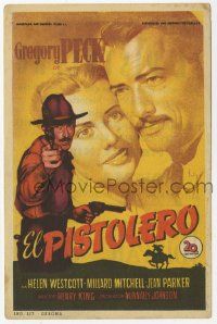 8s319 GUNFIGHTER Spanish herald '50 different art of outlaw Gregory Peck by Soligo!