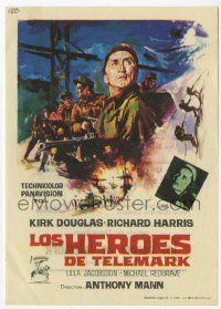 8s337 HEROES OF TELEMARK Spanish herald '66 different Jano art of Kirk Douglas, Anthony Mann