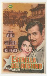 8s429 LONE STAR Spanish herald '53 different close up of Clark Gable & sexy Ava Gardner!