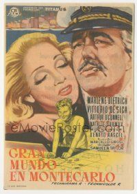 8s479 MONTE CARLO STORY Spanish herald '57 Marlene Dietrich, De Sica, different gambling art!