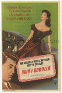 8s490 MY FORBIDDEN PAST Spanish herald '51 Robert Mitchum & sexy Ava Gardner in New Orleans!