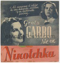 8s503 NINOTCHKA 4pg Spanish herald '41 Greta Garbo & Melvyn Douglas, Lubitsch, different images!