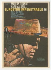 8s516 ONE EYED JACKS Spanish herald R72 different Mac art of star/director Marlon Brando with gun!