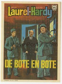 8s525 PARDON US Spanish herald '67 convicts Stan Laurel & Oliver Hardy classic, different art!