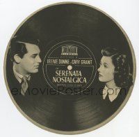 8s529 PENNY SERENADE die-cut Spanish herald '43 Cary Grant, Irene Dunne, different record design!
