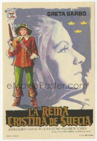 8s552 QUEEN CHRISTINA Spanish herald R64 great completely different art of Greta Garbo by Jano!