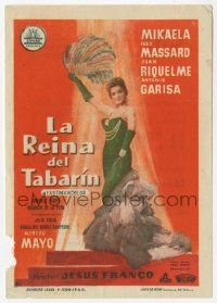8s553 QUEEN OF THE TABARIN CLUB Spanish herald '60 Jess Franco directing his first major movie!