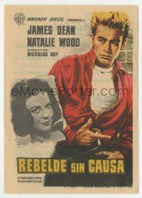 8s564 REBEL WITHOUT A CAUSE Spanish herald '64 great different art of James Dean, Natalie Wood!