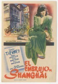8s610 SHANGHAI GESTURE Spanish herald '46 Josef von Sternberg, different image of Gene Tierney!