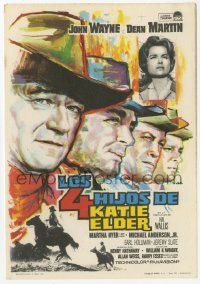8s623 SONS OF KATIE ELDER Spanish herald '65 Mac art of John Wayne, Dean Martin, Hyer & others!