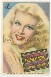 8s638 STORY OF VERNON & IRENE CASTLE Spanish herald '44 different portrait of sexy Ginger Rogers!