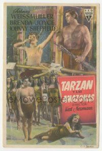 8s652 TARZAN & THE AMAZONS Spanish herald '46 Johnny Weissmuller, Brenda Joyce, Johnny Sheffield