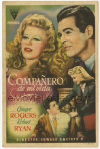 8s660 TENDER COMRADE Spanish herald '46 different images of pretty Ginger Rogers & Robert Ryan!