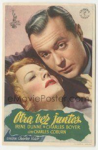 8s687 TOGETHER AGAIN Spanish herald '46 different close up of of Irene Dunne & Charles Boyer!