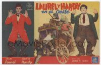 8s723 WAY OUT WEST 4pg Spanish herald '40 Laurel & Hardy classic, great different images!