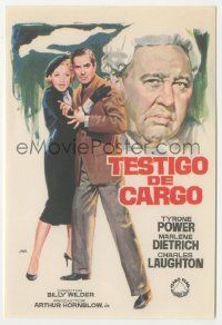 8s737 WITNESS FOR THE PROSECUTION Spanish herald R69 great Jano art of Power, Dietrich & Laughton!