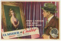 8s742 WOMAN IN THE WINDOW Spanish herald '48 Fritz Lang, Edward G. Robinson & art of Joan Bennett!