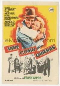 8s748 YOU CAN'T TAKE IT WITH YOU Spanish herald R66 Capra, Jean Arthur, Barrymore, James Stewart!