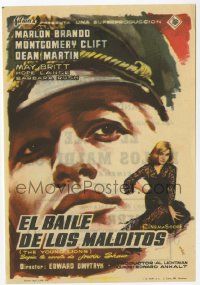 8s753 YOUNG LIONS Spanish herald '60 different MCP art of Nazi Marlon Brando & May Britt!