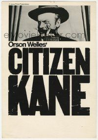 8s002 CITIZEN KANE mini WC R60s Orson Welles campaigning for governor by huge poster, Janus Films!