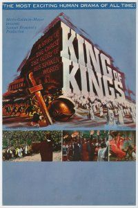 8s005 KING OF KINGS mini WC '61 Nicholas Ray Biblical epic, cool title art + inset scenes!