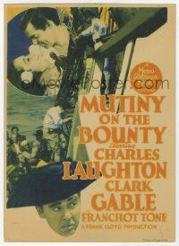 8s007 MUTINY ON THE BOUNTY mini WC '35 Clark Gable, Charles Laughton, sexy Movita, different!