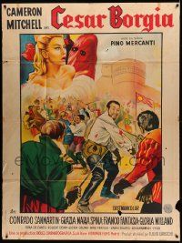 8t622 BLACK DUKE French 1p '63 cool artwork of Cameron Mitchell in the title role!