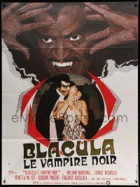 8t627 BLACULA French 1p '72 black vampire William Marshall is deadlier than Dracula, different!