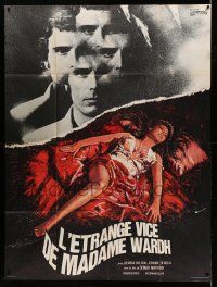 8t628 BLADE OF THE RIPPER French 1p '72 different art of sexy Edwige Fenech by Augere!
