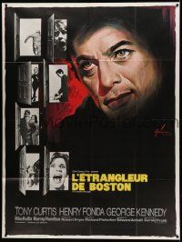 8t636 BOSTON STRANGLER French 1p '68 best different art of Tony Curtis & victims by Boris Grinsson!