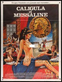 8t650 CALIGULA & MESSALINA French 1p '82 Caligula et Messaline, art of sexy women in orgy!