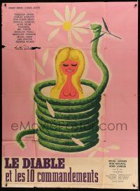 8t685 DEVIL & THE 10 COMMANDMENTS French 1p '62 Julien Duvivier, Ferracci art of naked Eve & snake!