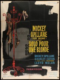8t739 GIRL HUNTERS French 1p '65 Mickey Spillane pulp fiction, different art by Vanni Tealdi!