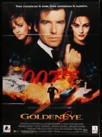 8t742 GOLDENEYE French 1p '95 Pierce Brosnan as secret agent James Bond 007, cool montage!