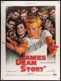 8t777 JAMES DEAN: THE FIRST AMERICAN TEENAGER French 1p '80 different art by Jean Mascii!